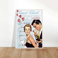 Retro Romance Cocktail Date Night Wall Art - Vibrantwalls