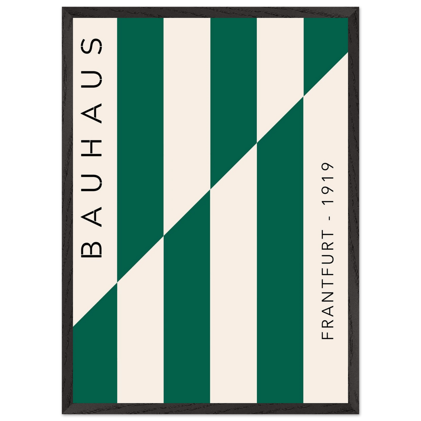 Bauhaus Emerald Green & Cream Modern - Vibrantwalls