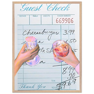 Retro Bar Tab Art - Vibrantwalls