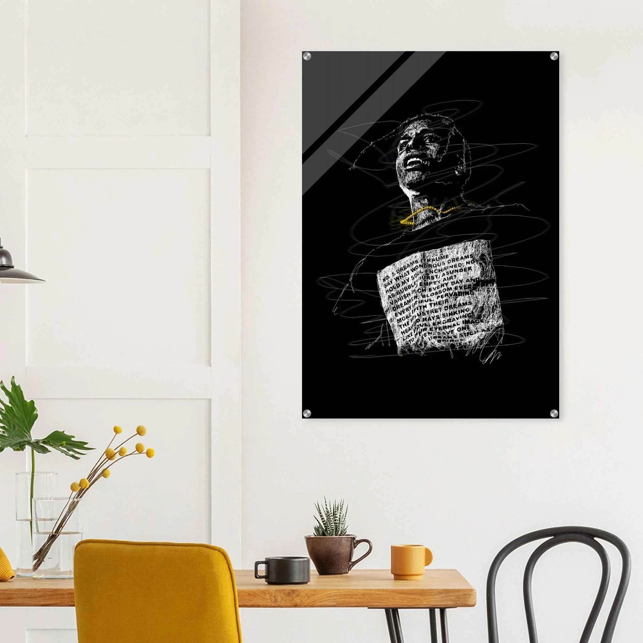 A$AP Rocky Acrylic Print - Unique Scribble Art for Stunning Wall Decor - Vibrantwalls