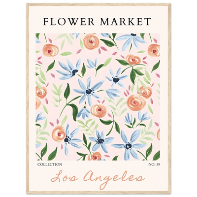 Abstract Floral Framed Poster – Pastel Blossom & Leaf Art Prints | Ready-to-Hang Wall Decor - Vibrantwalls
