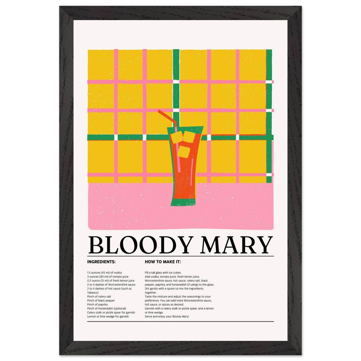 Retro Bloody Mary Cocktail Recipe - Vibrantwalls
