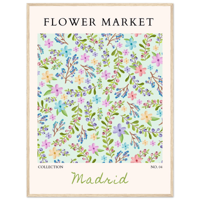 Flower Market Collection Framed Poster – Whimsical Floral & Berry Art Prints | Ready-to-Hang in Various Sizes - Vibrantwalls