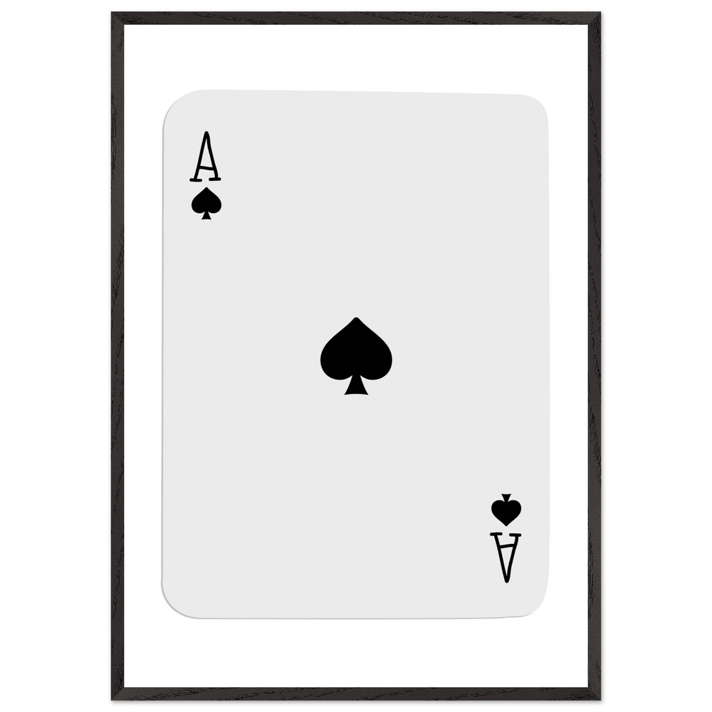 Ace of Spades Custom Playing Cards Framed Poster Wall Art - Vibrantwalls