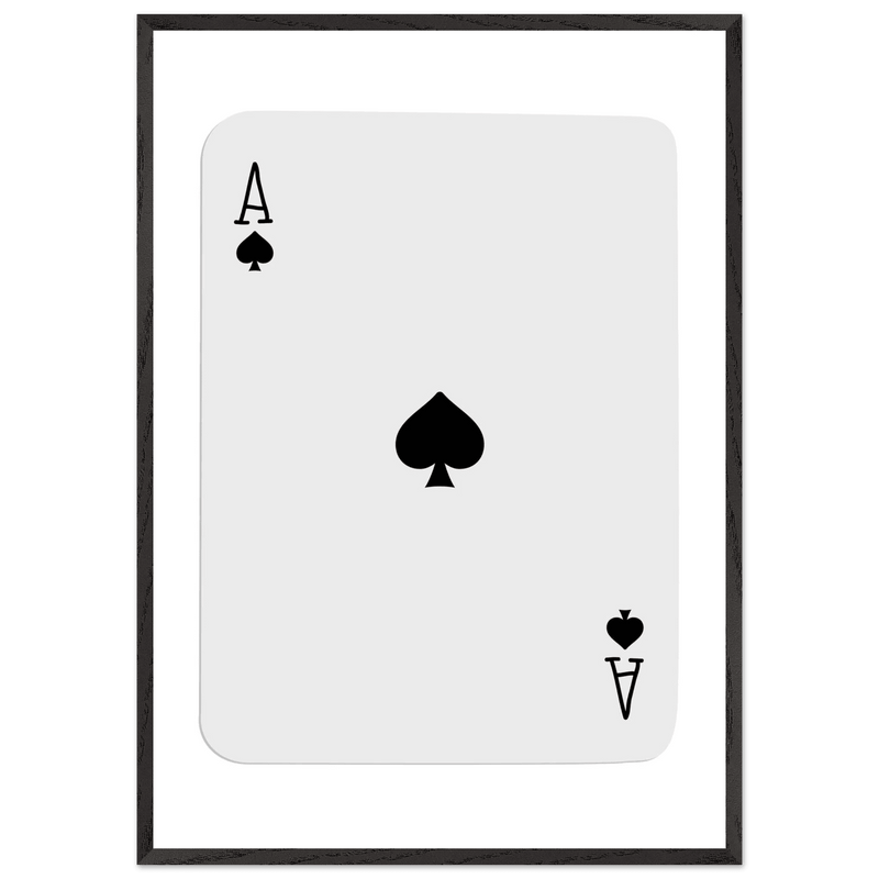 Ace of Spades Custom Playing Cards Framed Poster Wall Art - Vibrantwalls