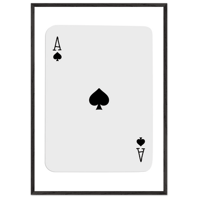 Ace of Spades Poker Card Print - Mounted Framed Poster Art, Eco-Friendly Wood Frame in Your Choice of Style - Vibrantwalls