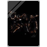 Dynamic Football Legends Acrylic Print – Energetic, Modern Sports Wall Art for Your Space - Vibrantwalls