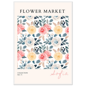 Watercolor Flower Market Framed Poster – Sofia Collection Floral Art Prints | Ready-to-Hang in Your Choice of Frame - Vibrantwalls