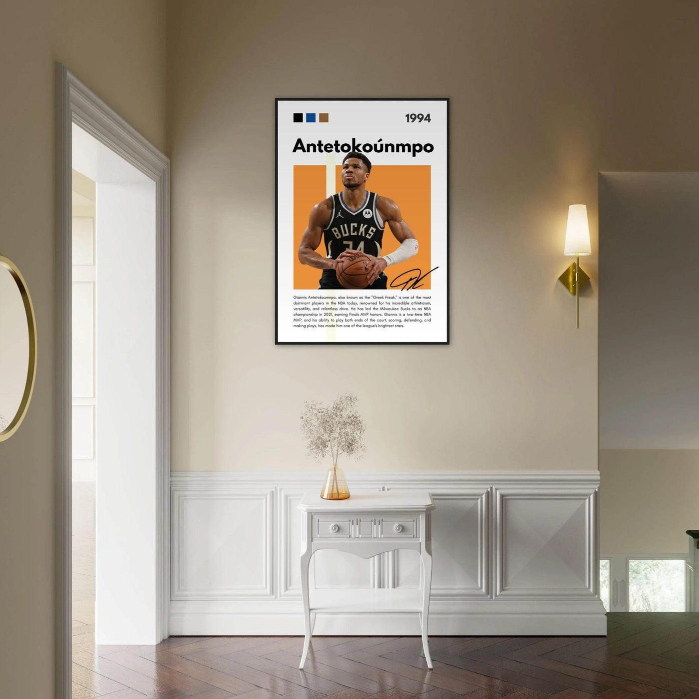 Giannis Antetokounmpo Greek Freak Bucks Poster - Vibrantwalls