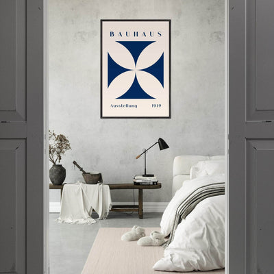 Bauhaus Exhibition 1919 - Navy Cream - Vibrantwalls