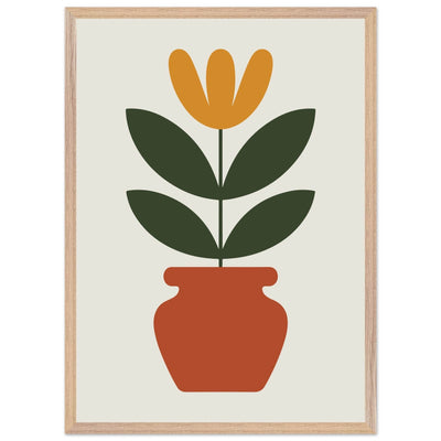 Abstract Potted Floral Art - Vibrantwalls