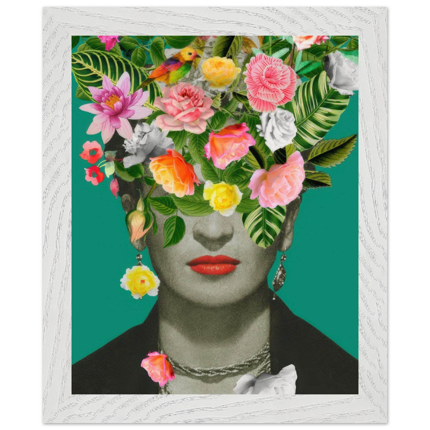Floral Frida Artwork - Vibrant and Inspiring Home Decor - Vibrantwalls