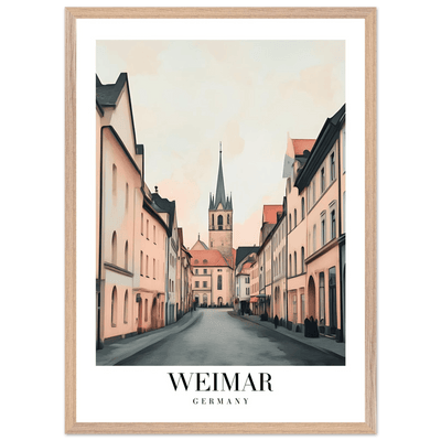 Weimar Germany Framed Poster – Vintage European Cityscape Wall Art with Wooden Frame - Vibrantwalls