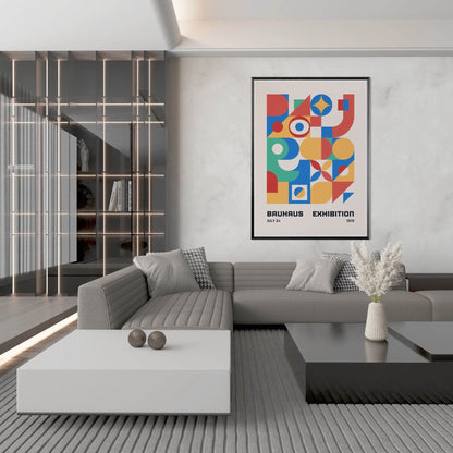 Bauhaus Exhibition 1919 Vibrant Geometric Movement Design Wall Art - Vibrantwalls
