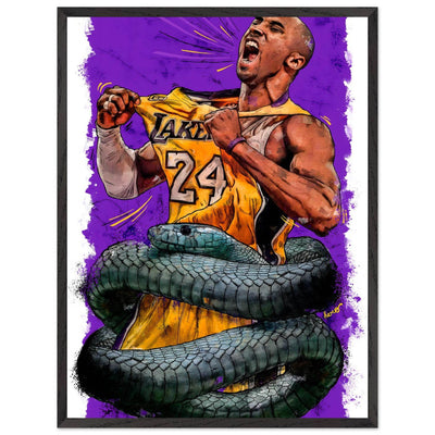 Kobe Bryant 'Black Mamba' Pop Art Poster – Eco-Friendly, Framed & Ready to Hang - Vibrantwalls