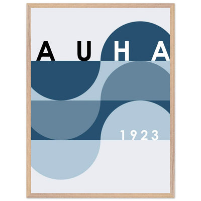Bauhaus-Style Abstract Poster - The Blue Tunnel Modern Art Print in Various Sizes & Finishes - Vibrantwalls