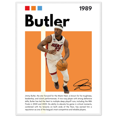 Jimmy Butler Heat Culture Miami Framed Poster 60x80 cm 24x32″ White frame Vibrantwalls