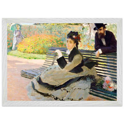 Camille Monet Garden Bench Art – Exquisite Artwork for Garden Lovers - Vibrantwalls