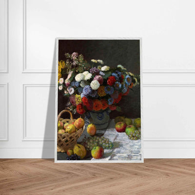 Still Life Wall Art Print of Flowers and Fruit for Elegant Home Decor - Vibrantwalls