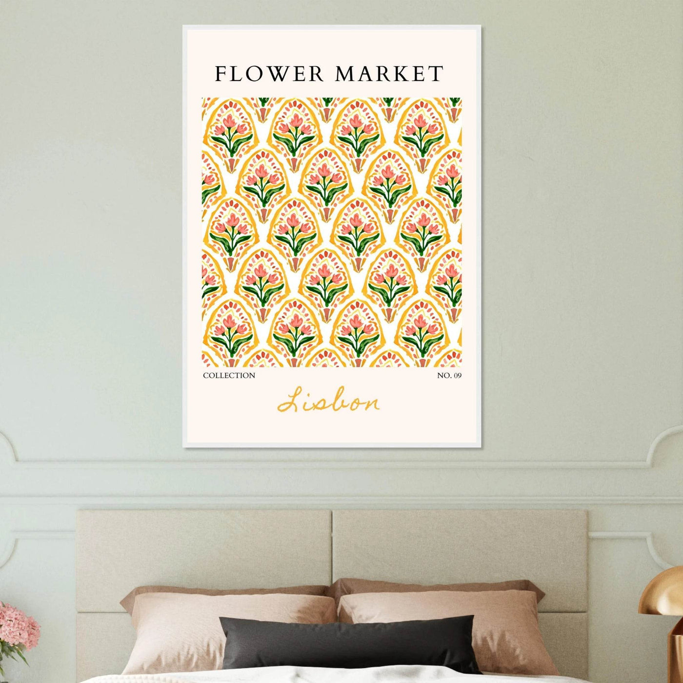 Lisbon Flower Market Framed Poster – Vibrant Floral Art Print | Ready-to-Hang Wall Decor - Vibrantwalls