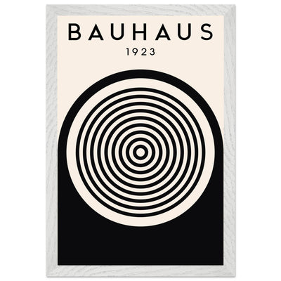 Bauhaus Black and White Art - Concentric Circle Design - Vibrantwalls
