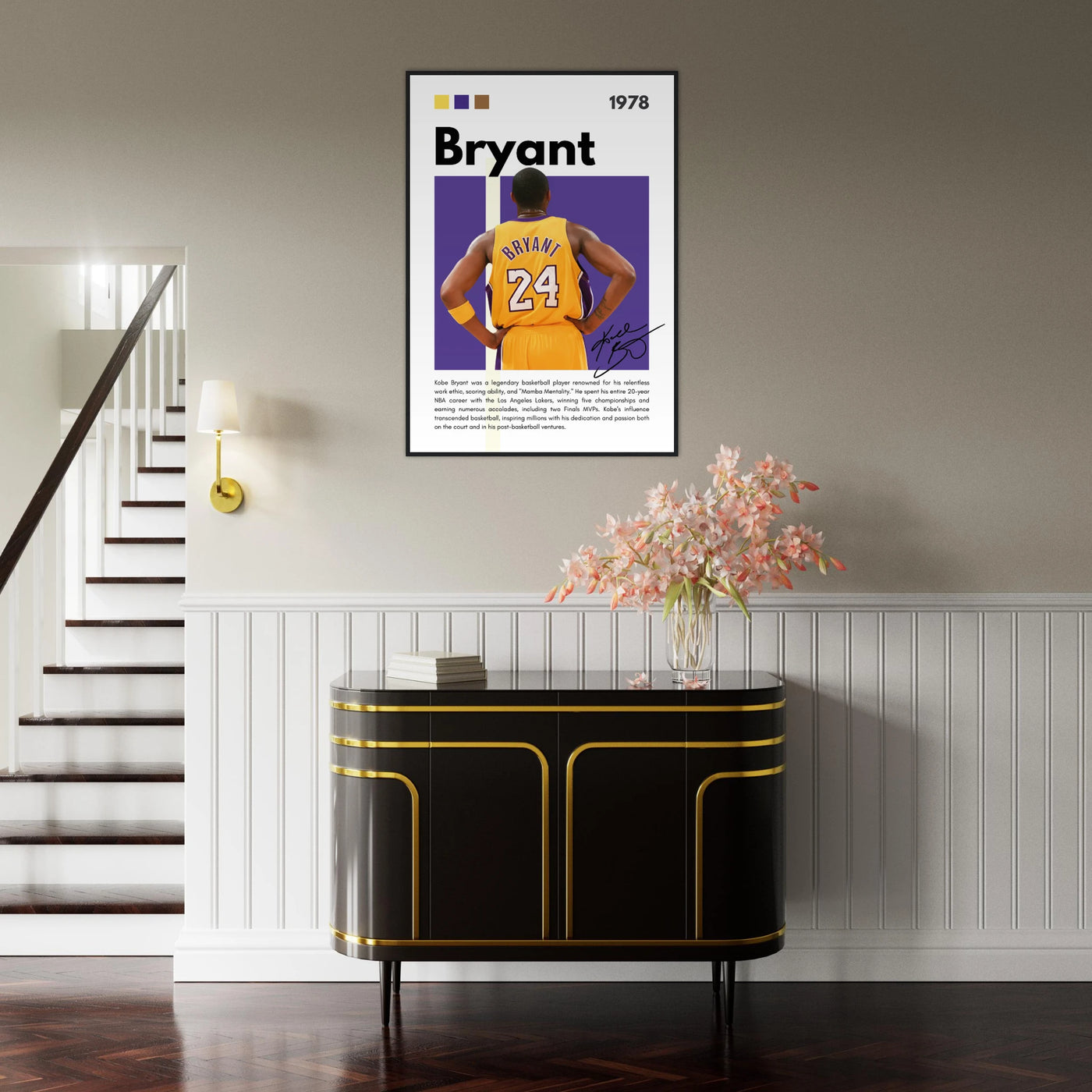 Kobe Bryant Mamba Mentality Lakers Framed Poster Vibrantwalls