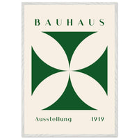 Bauhaus 1919 Deep Green Cream Wall Art - Vibrantwalls