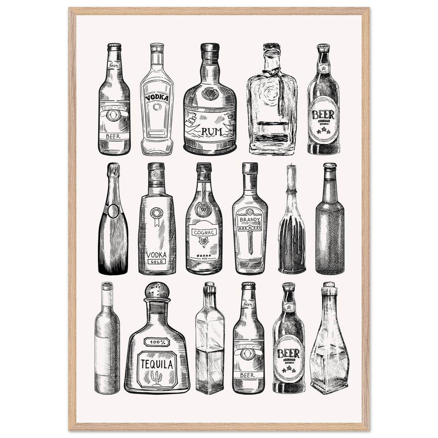 Gin Tonic Cocktail Recipe Classic Bar Print - Vibrantwalls