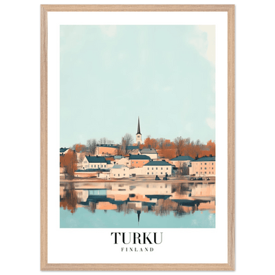 Turku Finland Framed Poster – Serene Nordic Travel Wall Art with Wooden Frame - Vibrantwalls