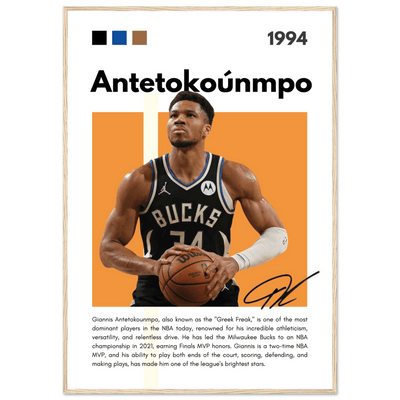 Giannis Antetokounmpo Greek Freak Bucks Poster - Vibrantwalls