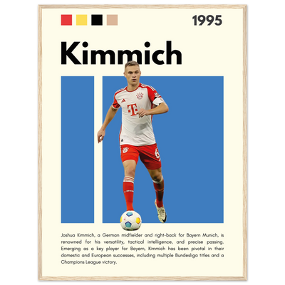 Joshua Kimmich Bayern Munich Framed Football Poster 60x80 cm 24x32″ Wood frame Vibrantwalls