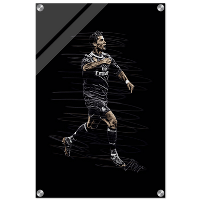Cristiano Ronaldo Abstract Art Acrylic Print – Dynamic, Glossy, Modern Wall Decor in Various Sizes - Vibrantwalls