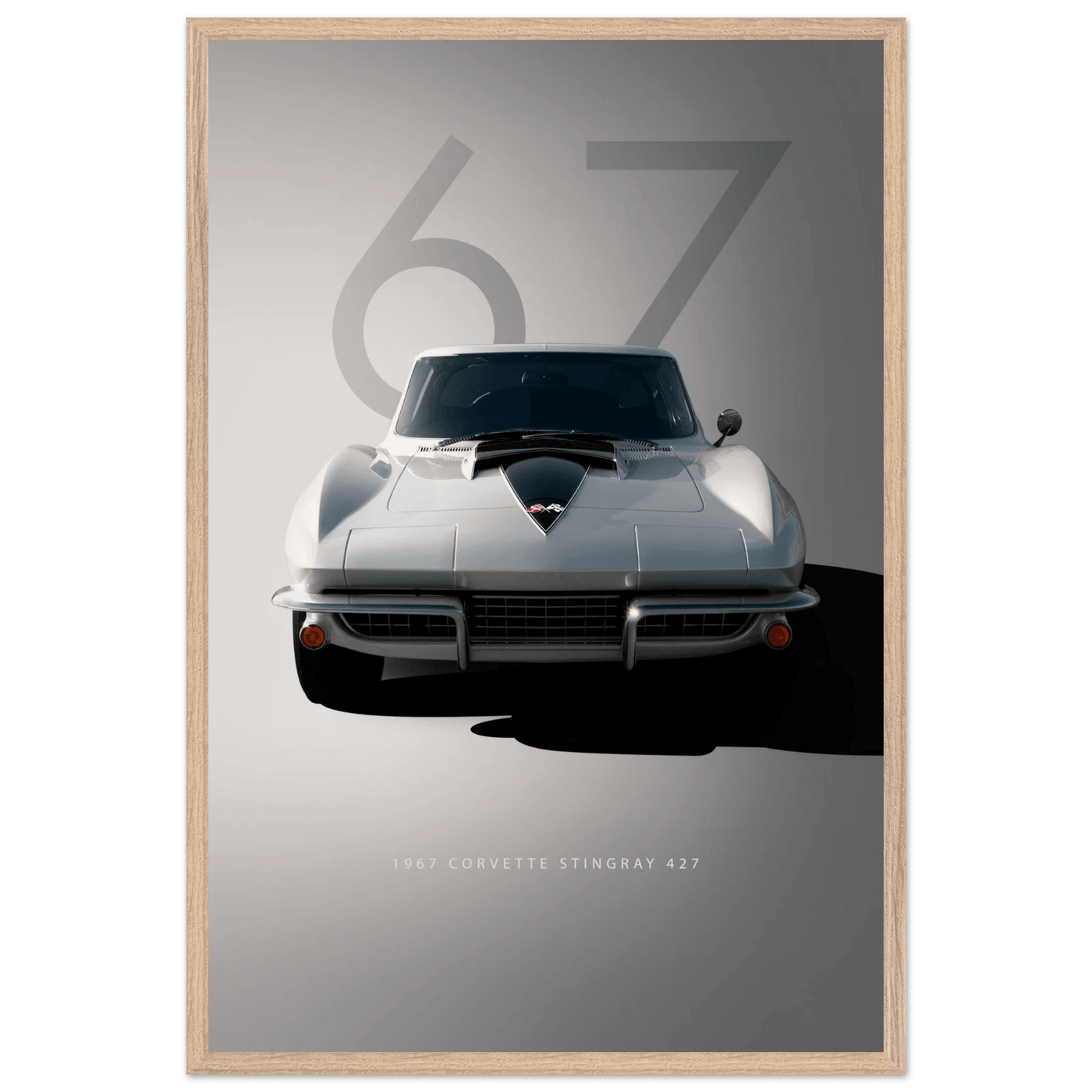 1967 Corvette Stingray 427 Framed Poster | Iconic Automotive Art, Ready-to-Hang - Vibrantwalls
