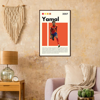 Lamine Yamal Spain Soccer Framed Football Poster Vibrantwalls
