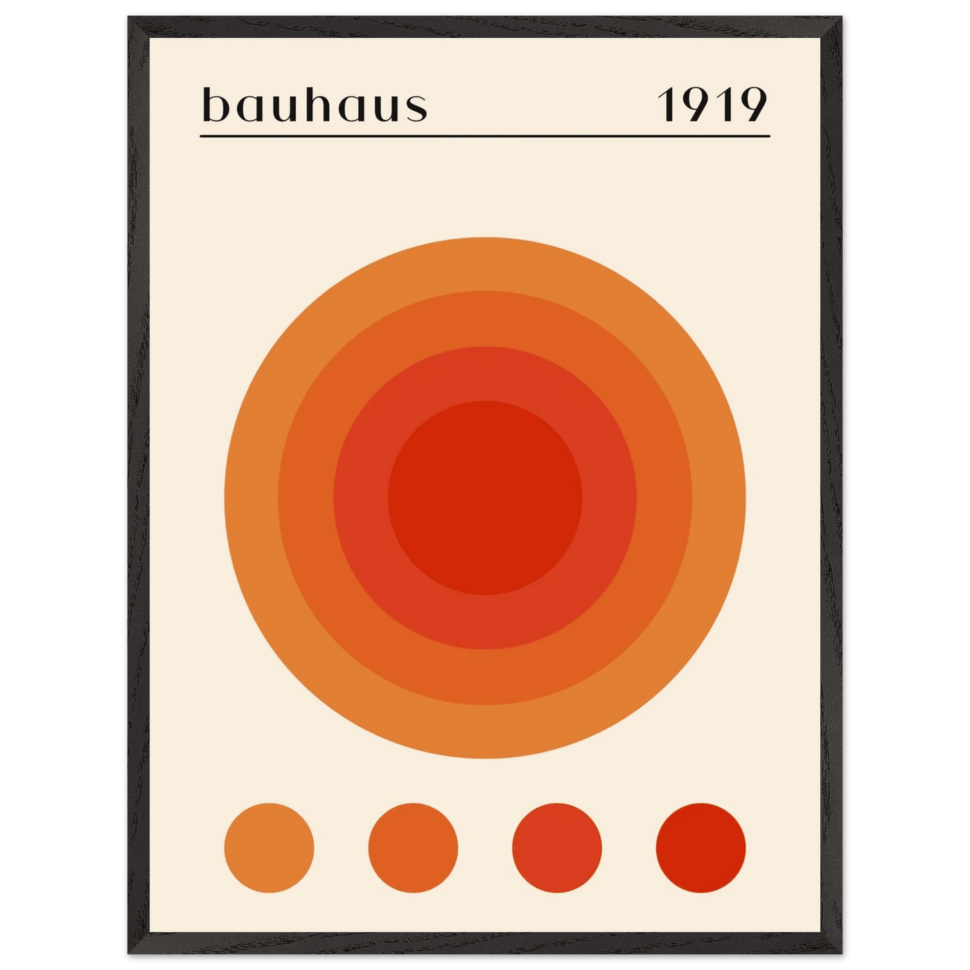 Bauhaus 1919 Orange & Red Circles - Vibrantwalls