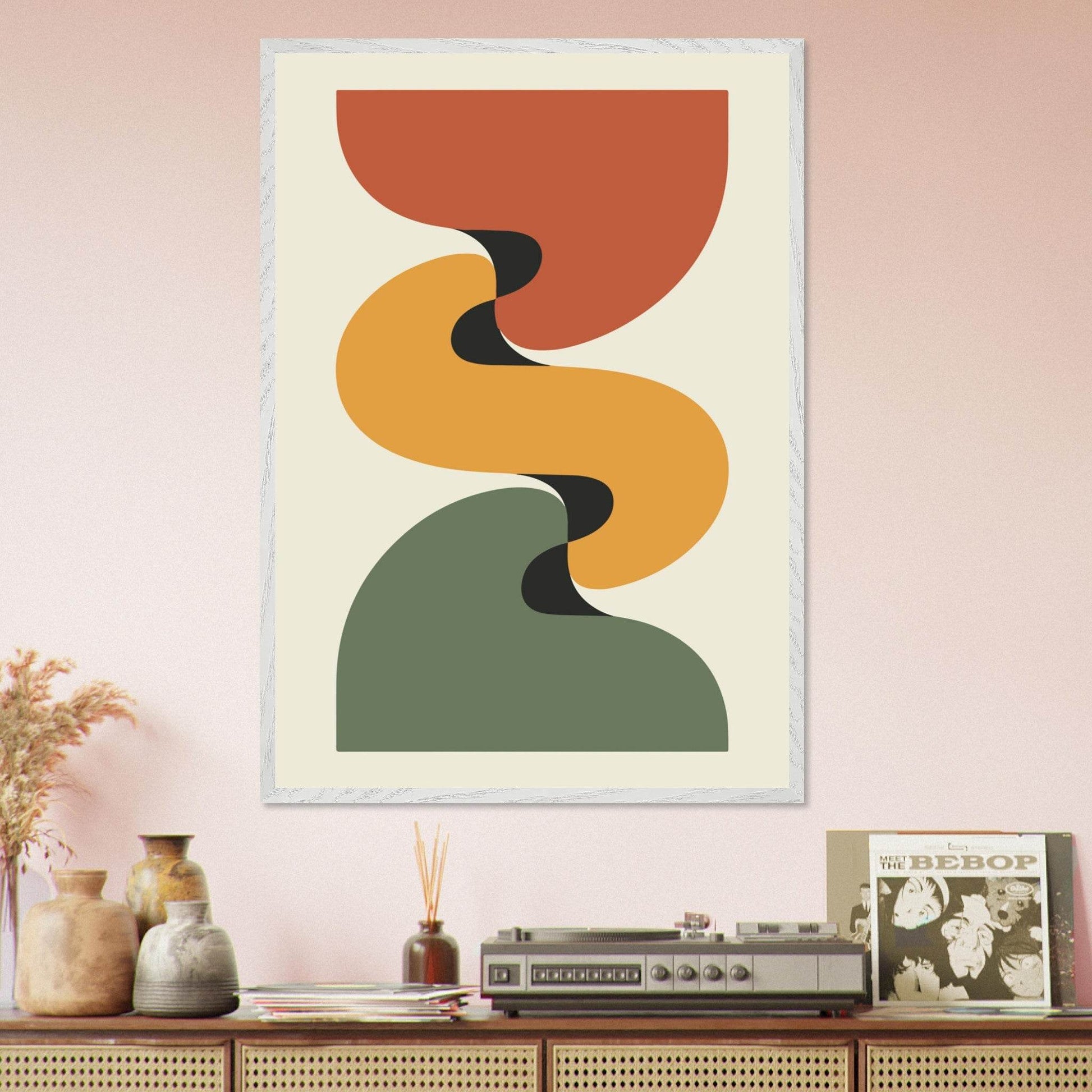Desert Landscape Abstract Earthy Tones Wall Art - Vibrantwalls