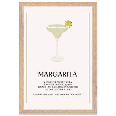 Margarita Cocktail Recipe Tequila Lime Salt Rim - Vibrantwalls