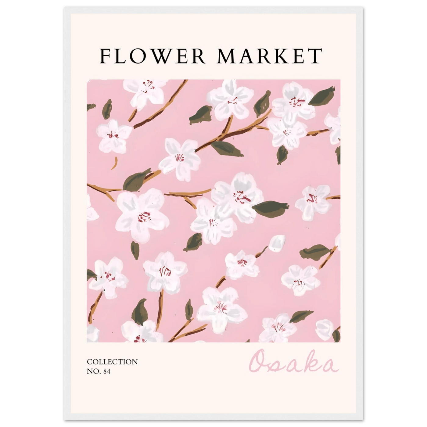 Sakura Pink Bloom Framed Poster – Delicate Floral Art Print | Ready-to-Hang in Your Choice of Frame - Vibrantwalls