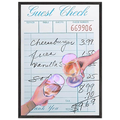 Guest Check & Cocktail Toast - Vibrantwalls