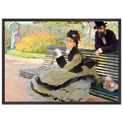 Camille Monet Garden Bench Art – Exquisite Artwork for Garden Lovers - Vibrantwalls