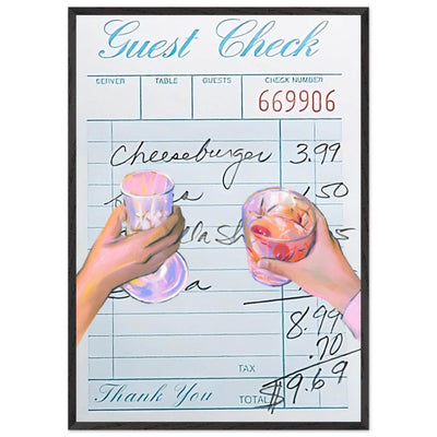 Retro Bar Tab Art - Vibrantwalls