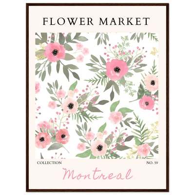 Flower Market Collection: Montreal – Whimsical Floral Art Prints | Ready-to-Hang Framed Posters - Vibrantwalls