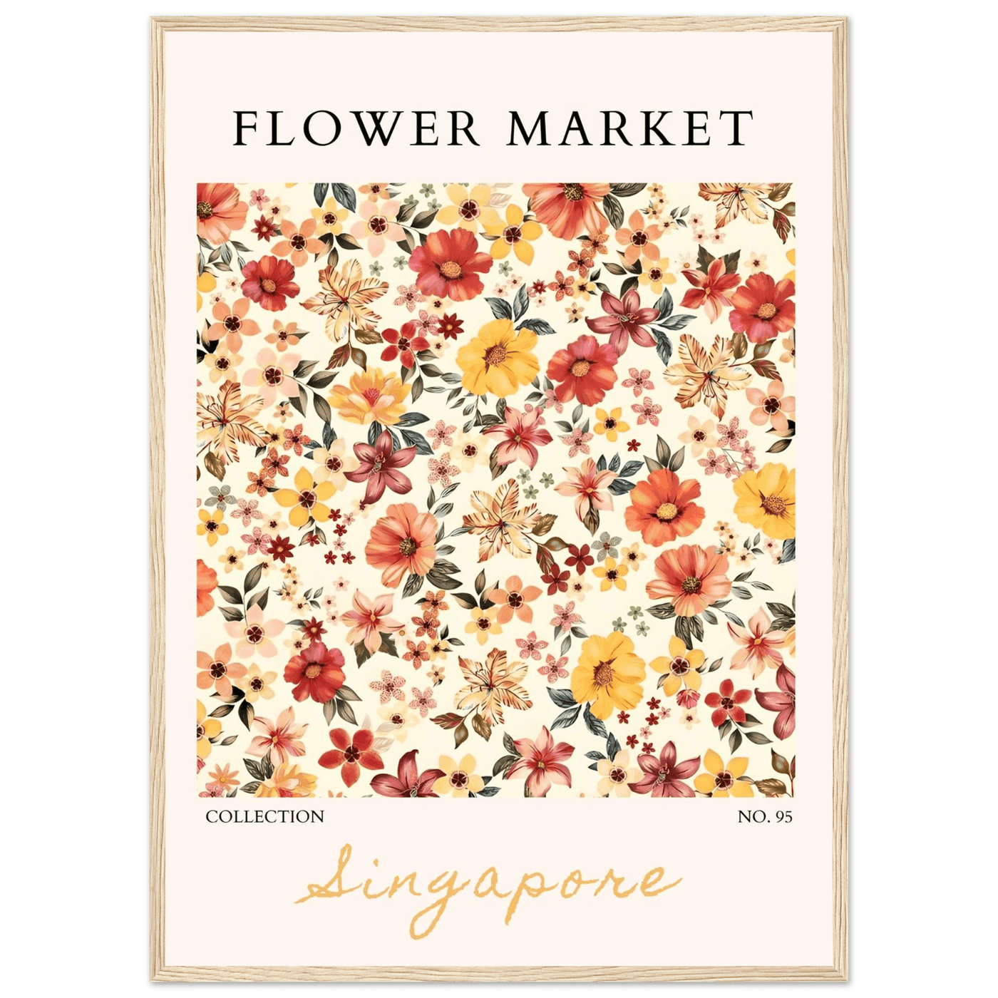 Flower Market Collection Framed Posters – Vibrant Floral Art Prints | Ready-to-Hang in Your Choice of Frame - Vibrantwalls