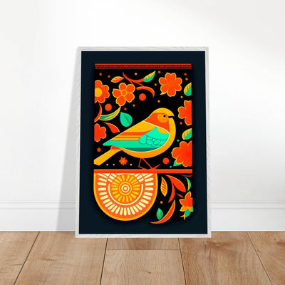 Vibrant Folk Bird Art - Vibrantwalls