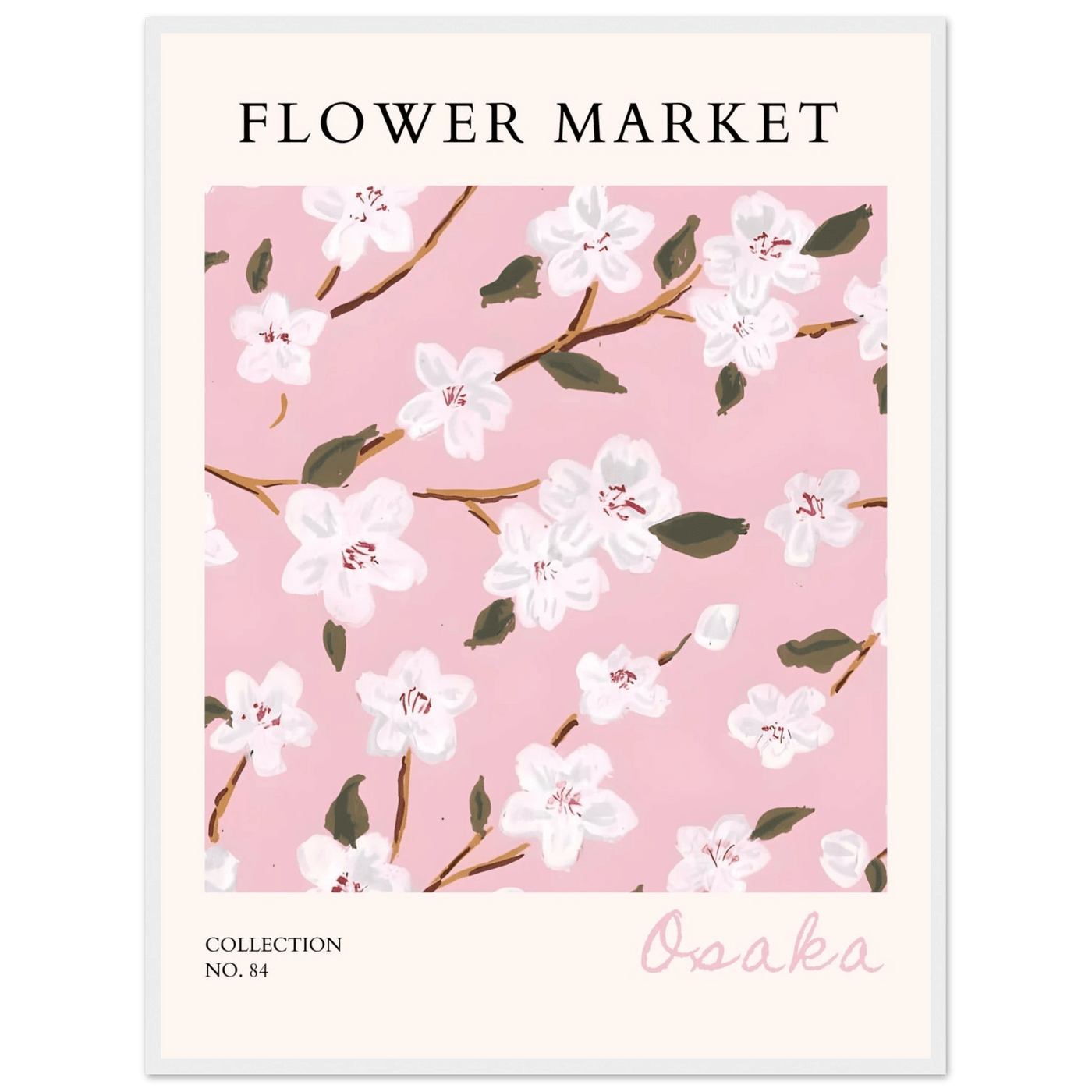 Sakura Pink Bloom Framed Poster – Delicate Floral Art Print | Ready-to-Hang in Your Choice of Frame - Vibrantwalls