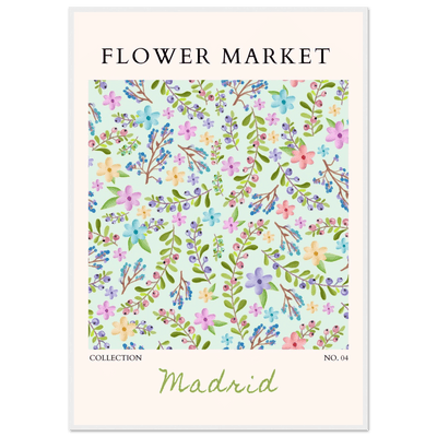 Flower Market Collection Framed Poster – Whimsical Floral & Berry Art Prints | Ready-to-Hang in Various Sizes - Vibrantwalls