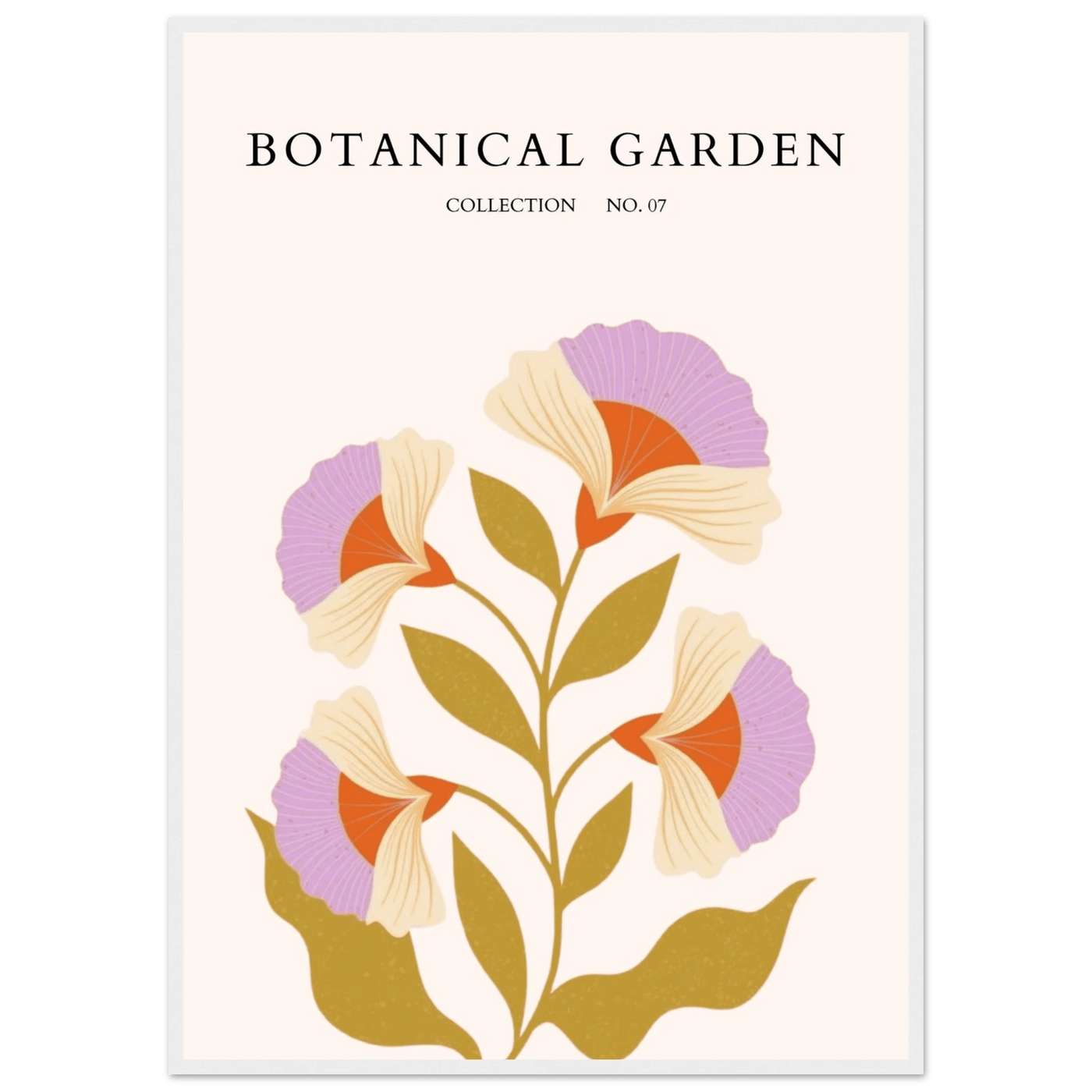 Botanical Garden Framed Poster – Whimsical Floral Art Prints in Soft Hues | Ready-to-Hang Wall Decor - Vibrantwalls