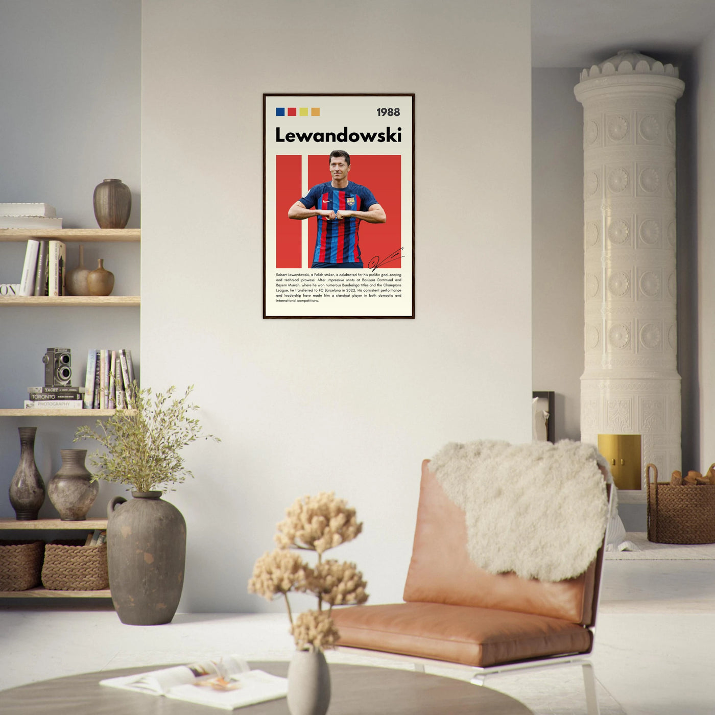 Robert Lewandowski FC Barcelona Framed Football Poster Vibrantwalls