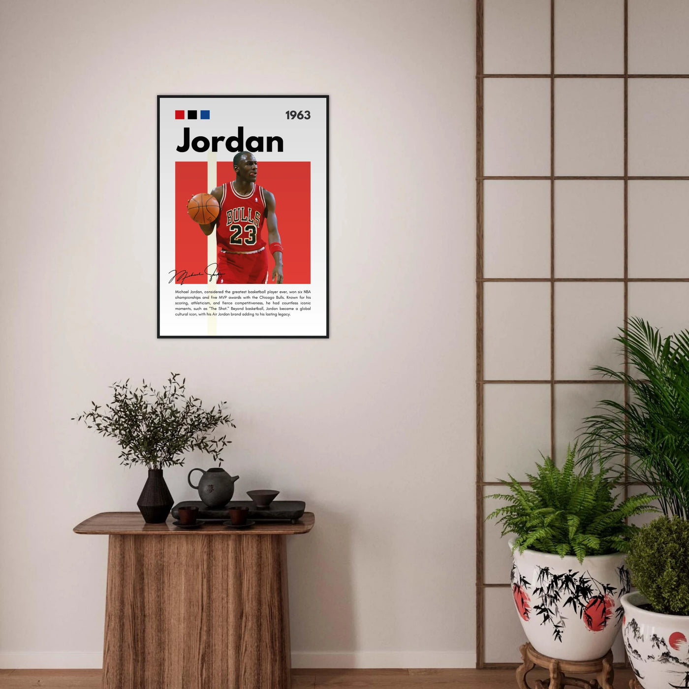Michael Jordan Air Jordan Bulls Retro Print Vibrantwalls