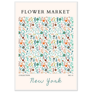 Flower Market New York Framed Poster – Whimsical Floral Art Print | Ready-to-Hang in Your Choice of Frame - Vibrantwalls